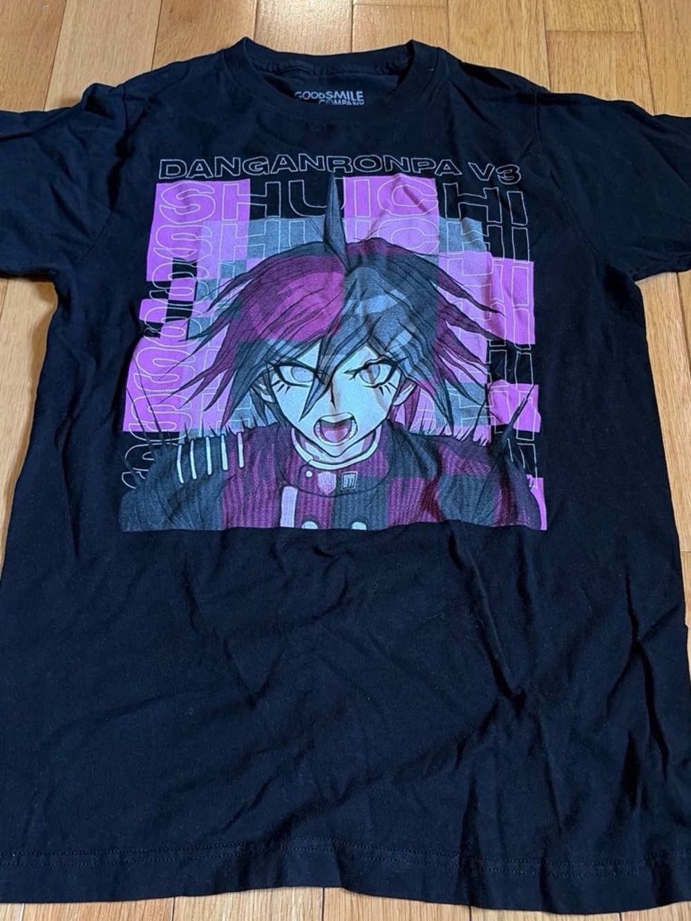 Danganronpa V3 Black Kids Graphic Tee - Anime Character Print